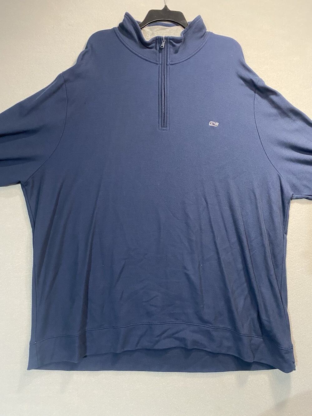 Vineyard Vines Sweater Mens 3XB Blue Quarter 1/4 Zip Performance Pullover Blue